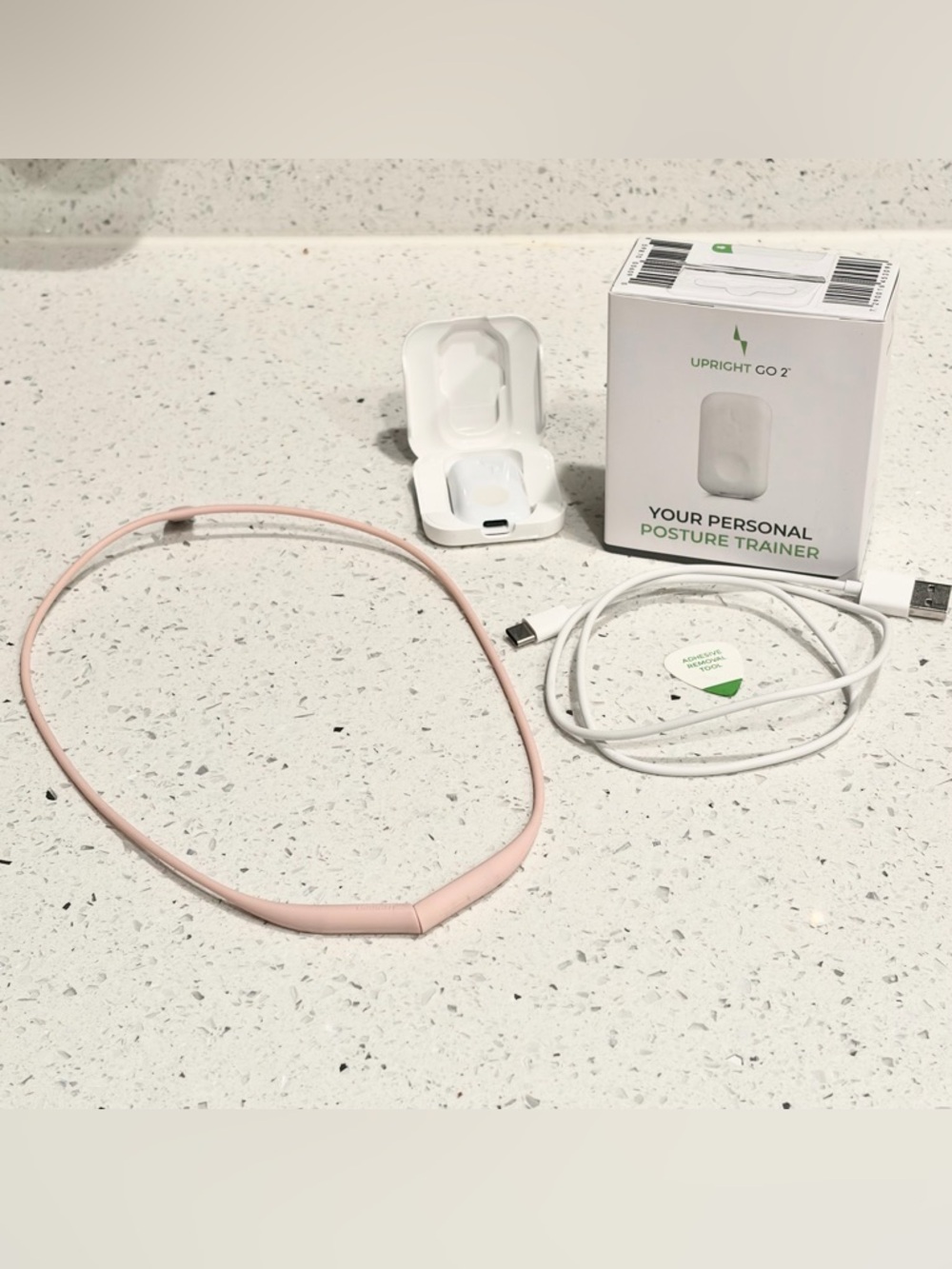 Upright GO 2 with Pink Necklace Posture Device